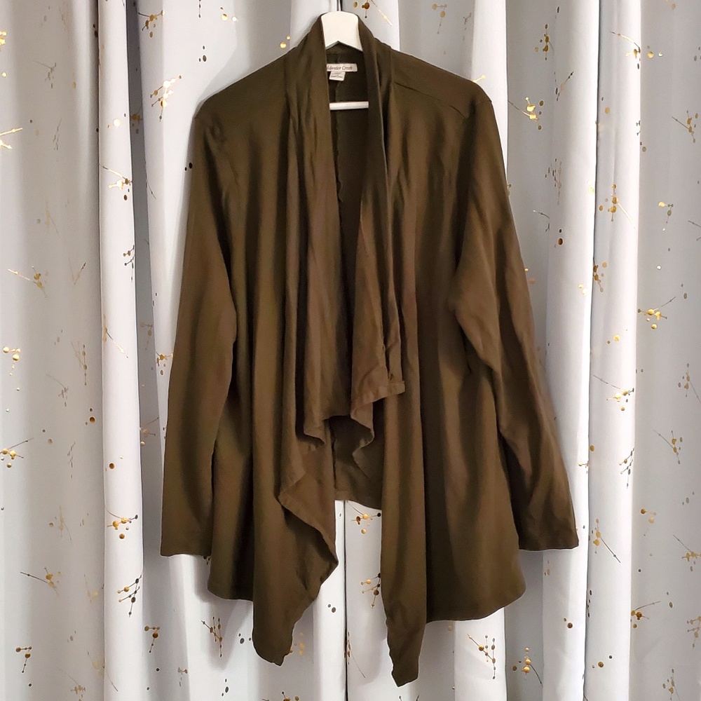 Coldwater Creek Olive Cardigan